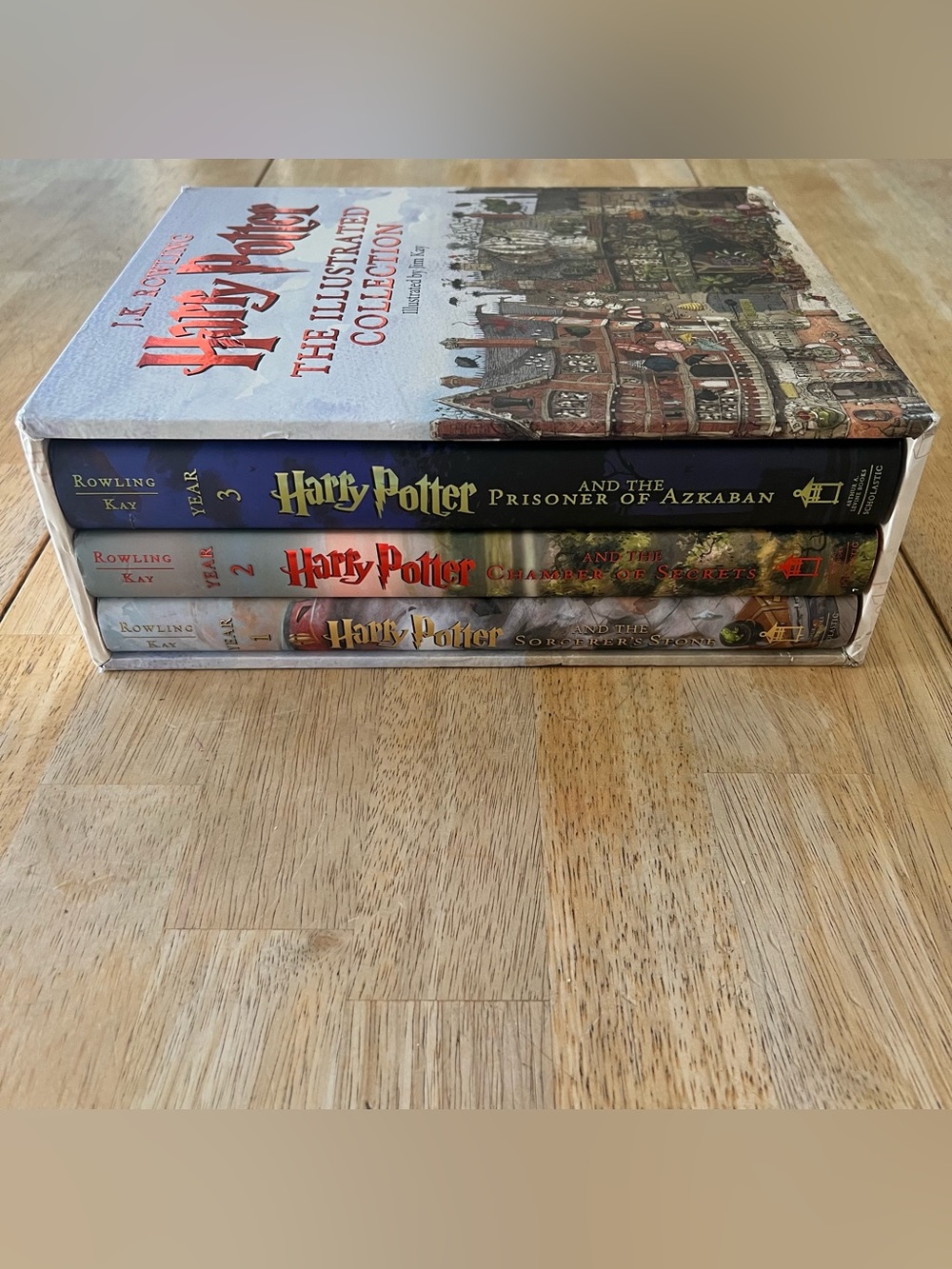 J.K. Rowling Harry Potter Illustrated Collection Box Set Books 1-3